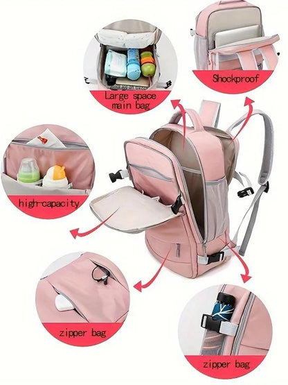 Women's Bag Large Capacity Journey Multifunction Backpack With Shoe Storage Multilayer Dry And Wet Separation Waterproof