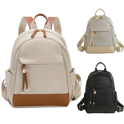 Luxury Women's Backpacks Small 2024 Fashion Colorblock Casual Commuting Work Bag Lightweat Waterproof Nylon College Bags Korean