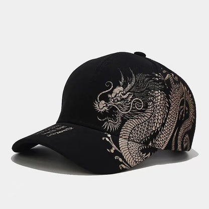 Gorra de Béisbol con Estampado de Dragón Chino 🐉