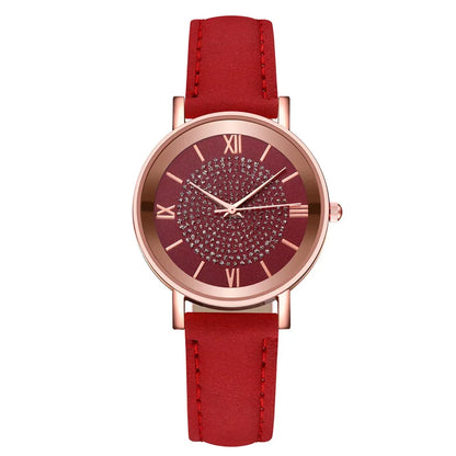 Reloj de Mujer de Cuero de Lujo con Números Romanos 🌟