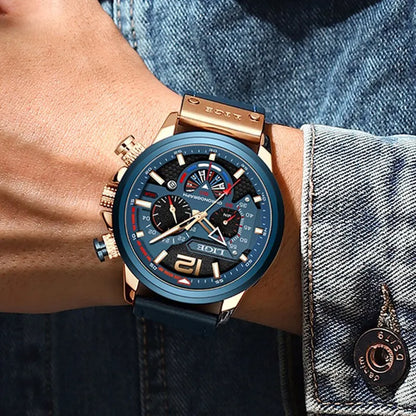 Reloj LIGE Fashion Watch Man Luxury Chronograph Sport - ¡Elegancia y estilo en cada momento!