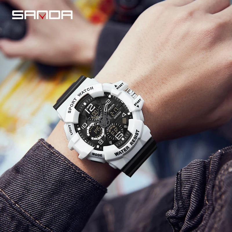 Reloj Deportivo Digital SANDA G- Style para Hombre | Resistente al Agua 5 Bar | Envío Rápido España | ¡Destaca en Estilo!