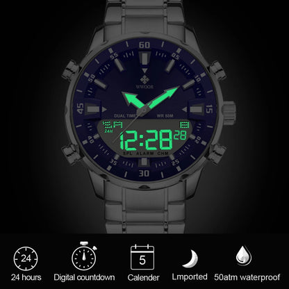 Reloj de Pulsera Militar de Lujo WWOOR - Resistente al Agua - Estilo Deportivo y Elegante