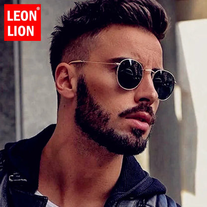 Gafas de Sol Round Retro LeonLion 2023 Homme - ¡Estilo y Protección para tus Ojos! 🌟