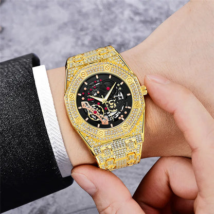 Reloj de Lujo para Hombre CURDDEN: Elegancia Hip-Hop ⌚🔥