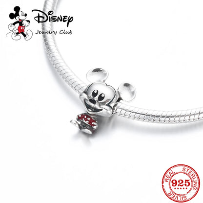 Abalorio de Plata de Ley 925 Disney - Mickey, Minnie y Vinnie