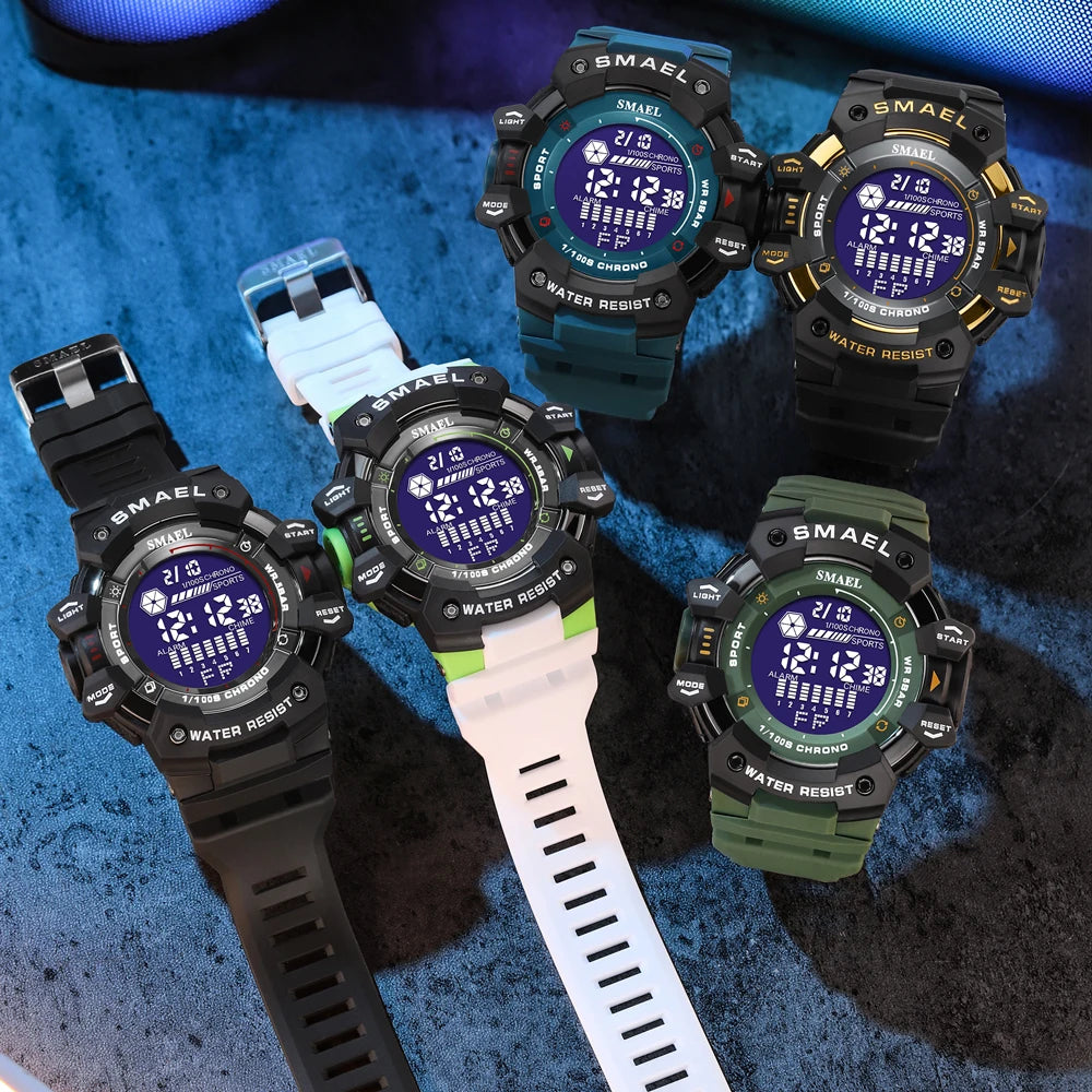 Reloj Digital SMAEL 8050 para Hombres 🌟 ¡Estilo y Funcionalidad en uno solo! 🏃‍♂️💪🔥