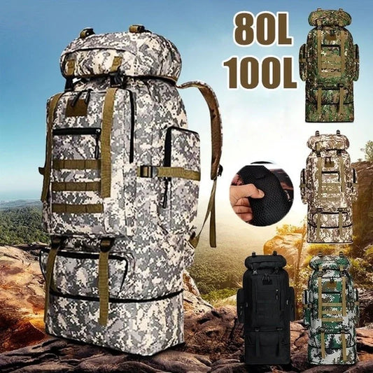 Mochila Táctica Militar de Montañismo de Lujo 80L/100L 🌲 ¡Explora con Estilo y Elegancia! 🌟