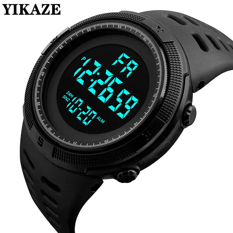 Reloj Digital YIKAZE para Hombres: Deportivo, Funcional y Elegante