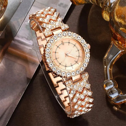 Reloj de Mujer Diamond en Oro Rosa con Cristales Rhinestone