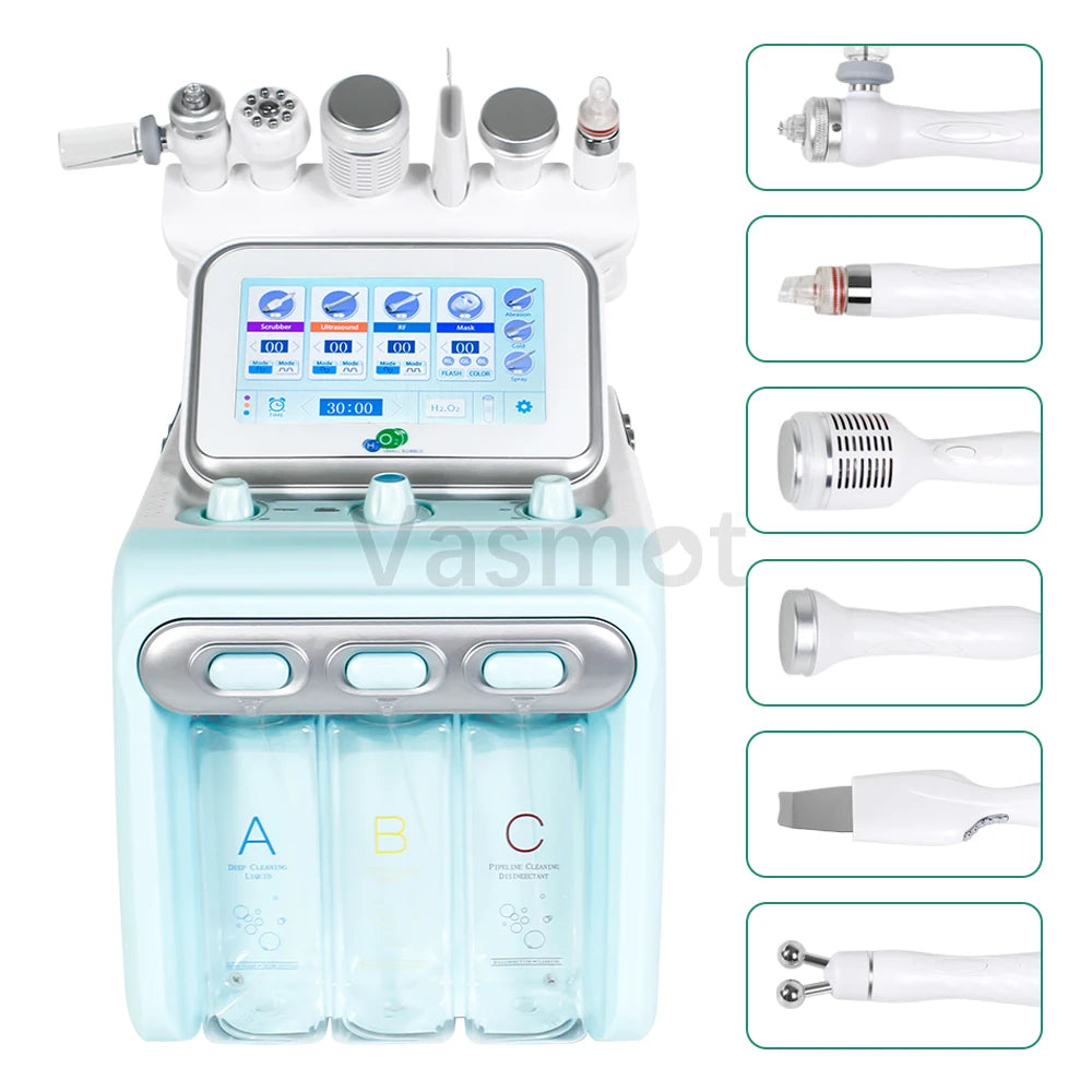 Máquina de Dermabrasión de Agua de Hidrógeno y Oxígeno 6/7IN1 VASMOT: Renovación facial instantánea 🌿