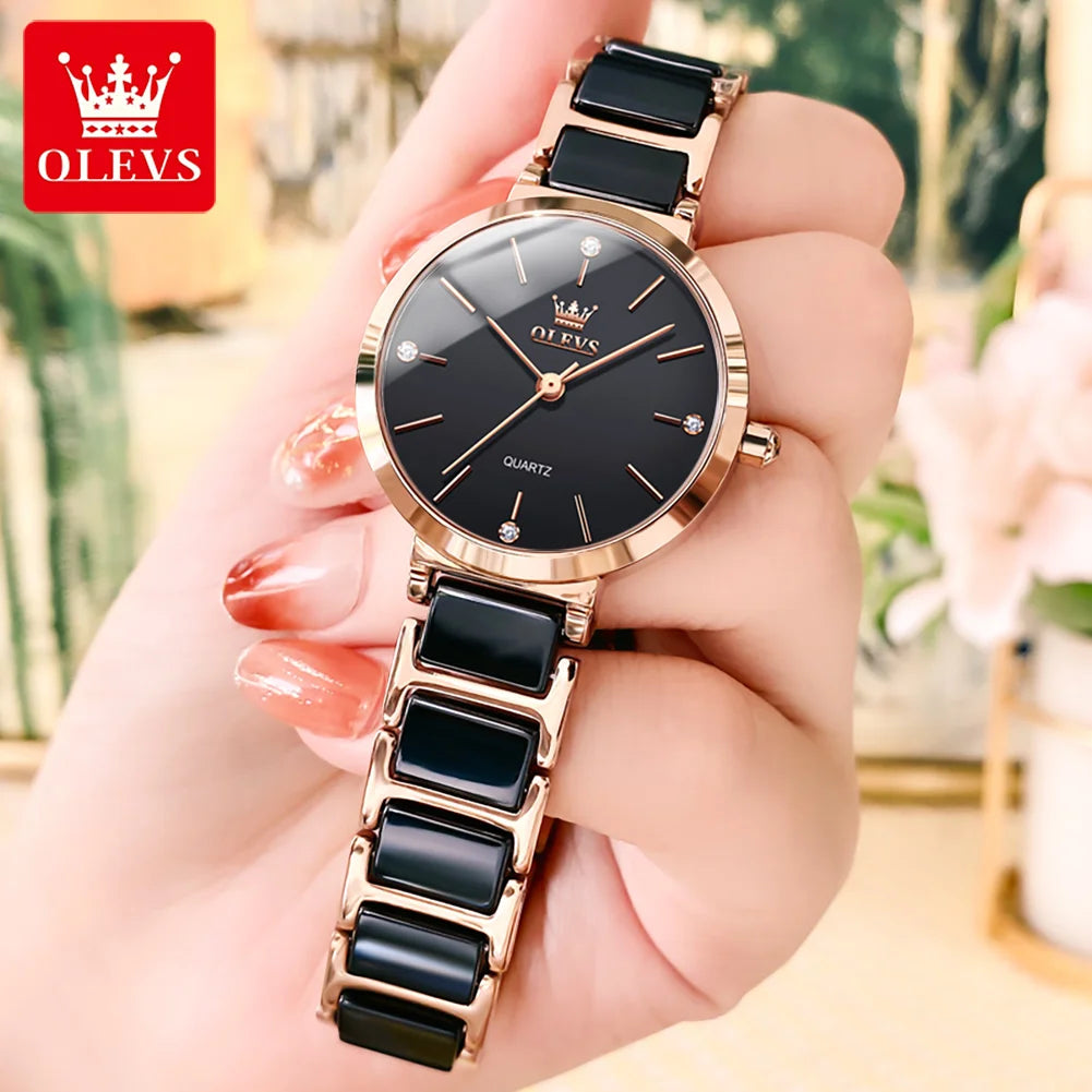 Reloj de Mujer OLEVS 5877: Elegancia y Lujo en Cerámica