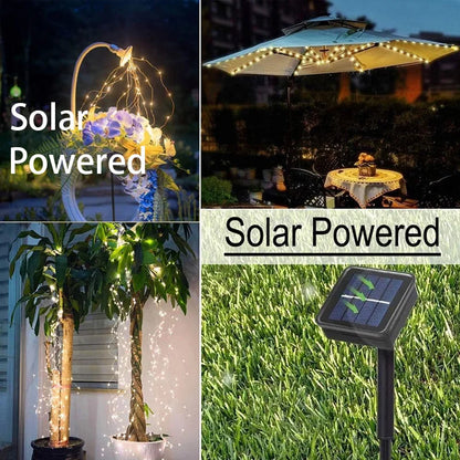 Luces de Rama Solares 2M 600 LED - Decoración Navideña Interiores y Exteriores 🎄✨