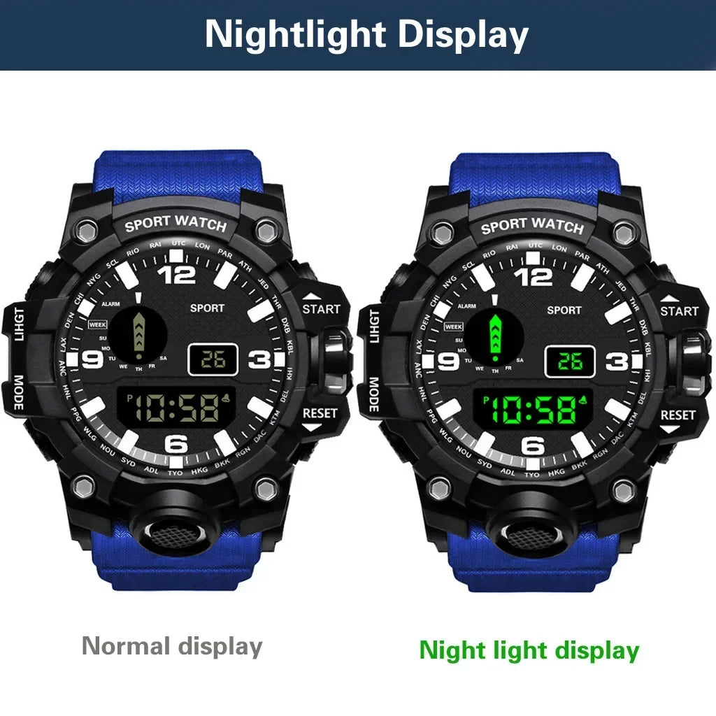 Reloj Digital LED para Hombres - Resistente, Funcional y Estilizado