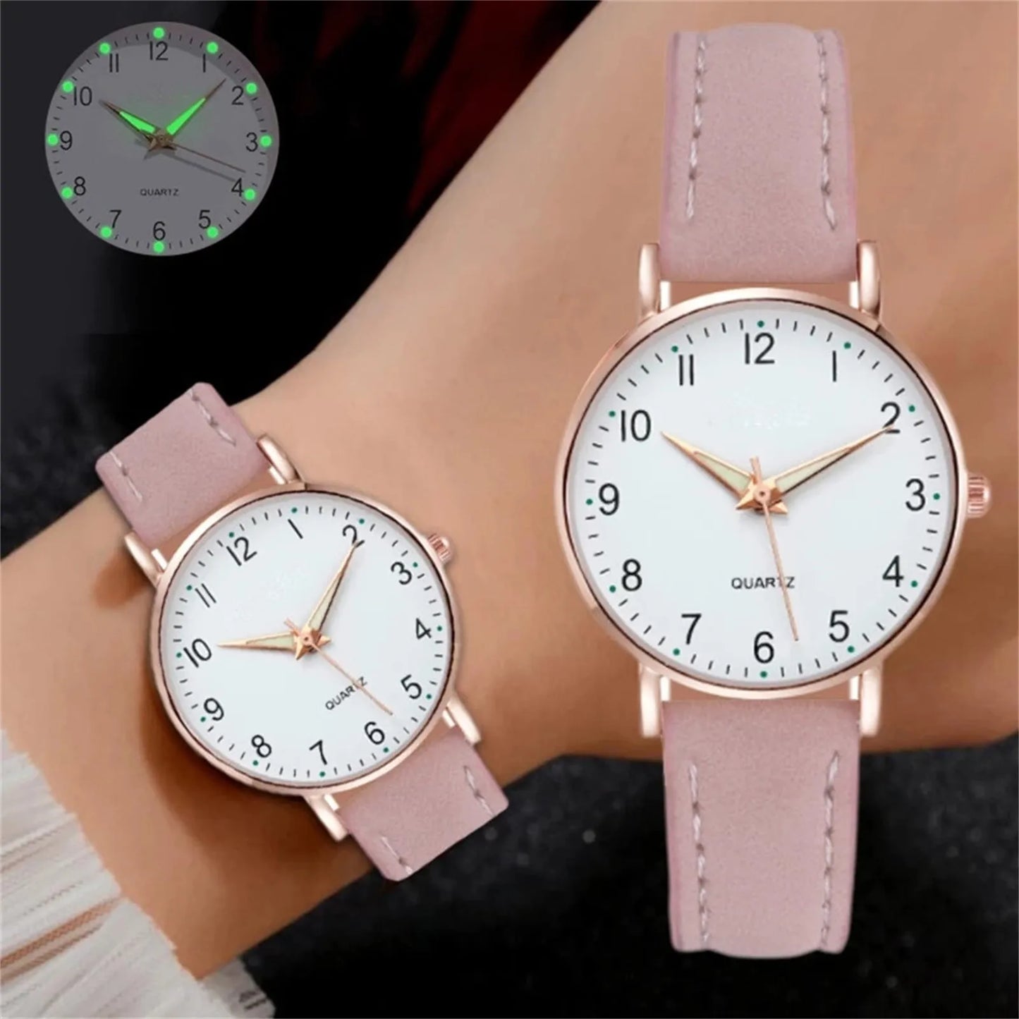 Reloj de Moda para Mujer con Correa de Cuero Sintético