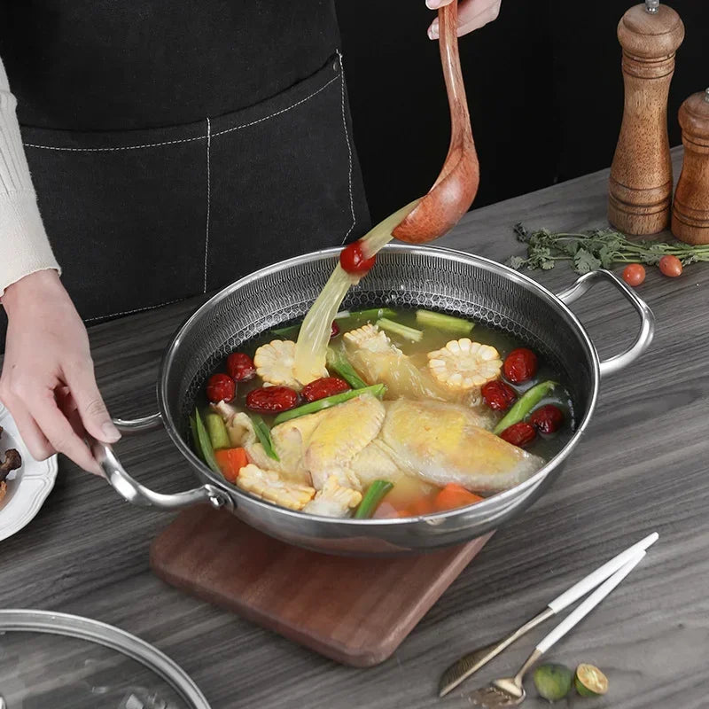 Sartén de Acero Inoxidable 304 de 32 cm - Elegancia y Durabilidad en tu Cocina