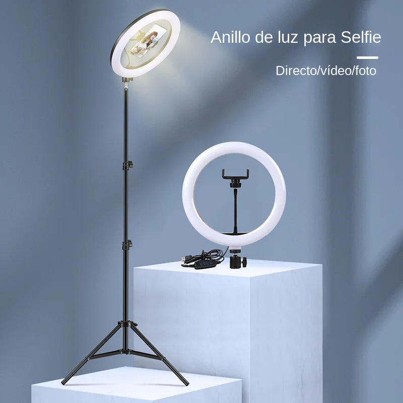 Anillo de Luz para Selfie de 10 Pulgadas: Iluminación Perfecta para Fotos y Videos Excepcionales 💫