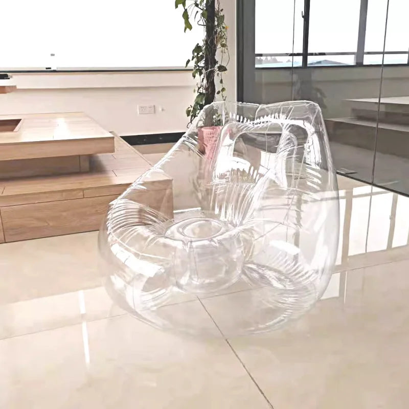 Sofá Inflable de Estilo Nórdico con Organizador Lazy