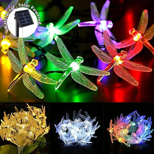 Luces Solares de Hadas Dragonfly de Peach Forest: ¡Magia en tu Espacio Exterior! ☀️