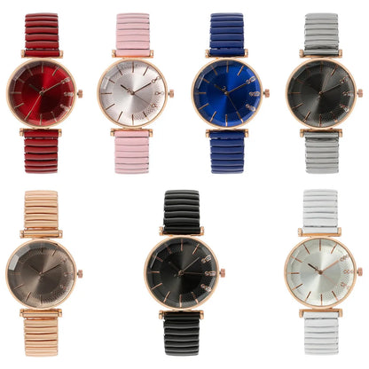 Reloj de Cuarzo para Mujer de DQG: Elegancia en Azul con Correa de Acero Inoxidable