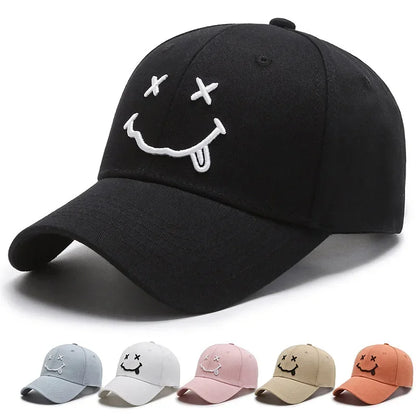 Gorra de Béisbol con Carita Sonriente - Ajustable y Divertida 🧢