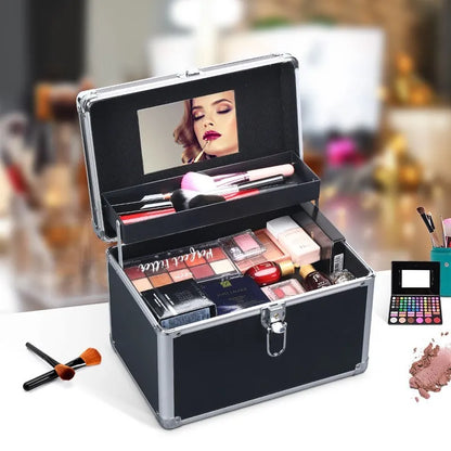 Maleta de Maquillaje Profesional: Belleza Organizada y Elegante