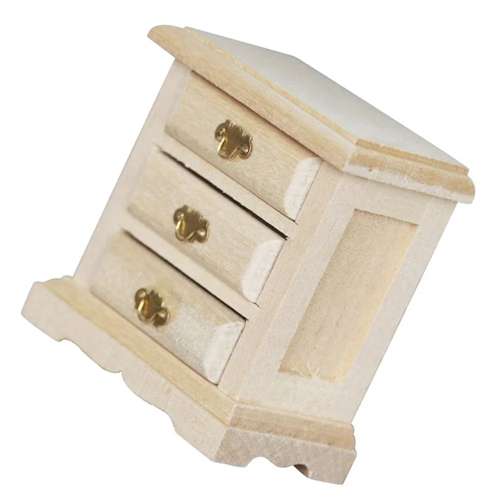 Mini Mesa de Noche en Miniatura de Madera - Toque de Elegancia para tu Hogar