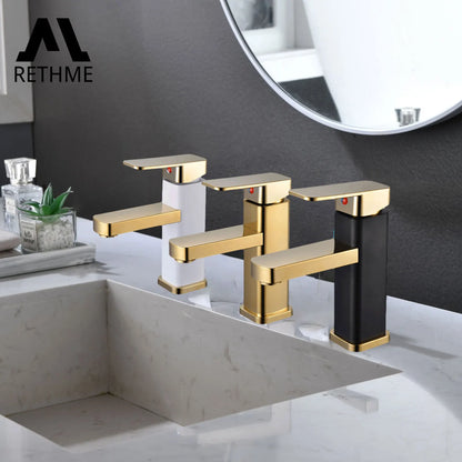 Grifo de Baño de Oro RETHME: Elegancia y Durabilidad