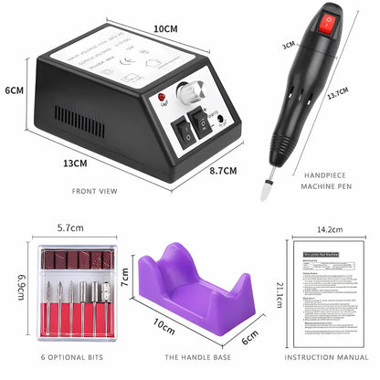 Set de Máquina de Manicura Eléctrica PAQIN a 20000 RPM