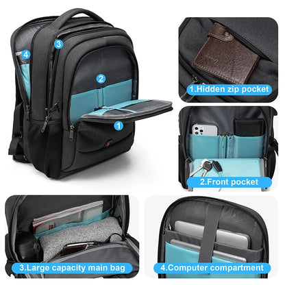 Mochila de Negocios Impermeable para Laptop 15.6" con Gran Capacidad