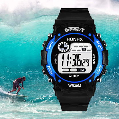 Reloj Deportivo Digital para Hombres - Resistente al Agua 100m / Pantalla de Temperatura / LED Brillante🌟