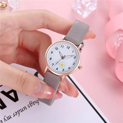 Reloj de Pulsera Moonbiffy: Elegancia Luminosa con Correa de Cuero Casual