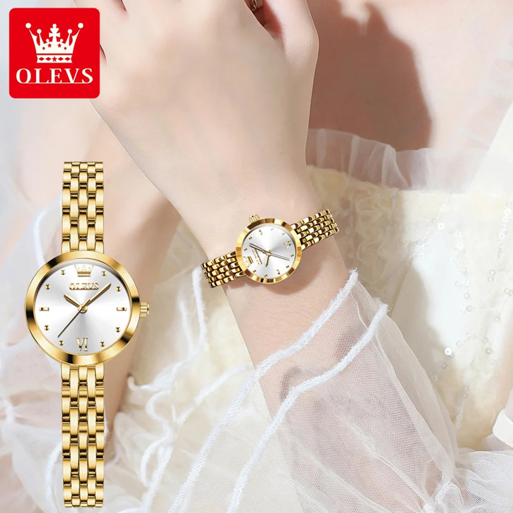 Reloj de Oro para Mujer de OLEVS: Elegancia y Estilo en un Diseño Original