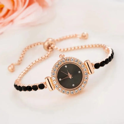 Reloj de Pulsera Mini Diamonds Crystal de MOONBIFFY - Elegancia Brillante ✨