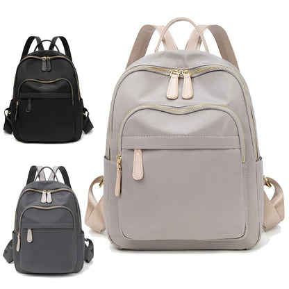 Korean Backpacks for Women Lightweat Simple Solid Casual Thin High Capacity Lady Packs Commuting Fashion Backpack Girls School