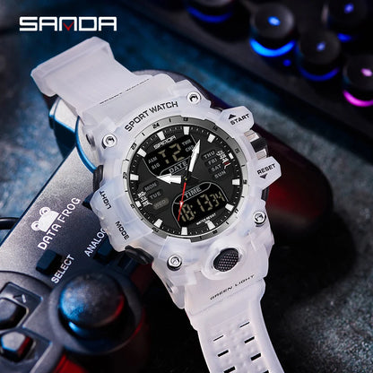 Reloj Deportivo SANDA Hombre Dual Display 🌟 ¡Envío Rápido España!