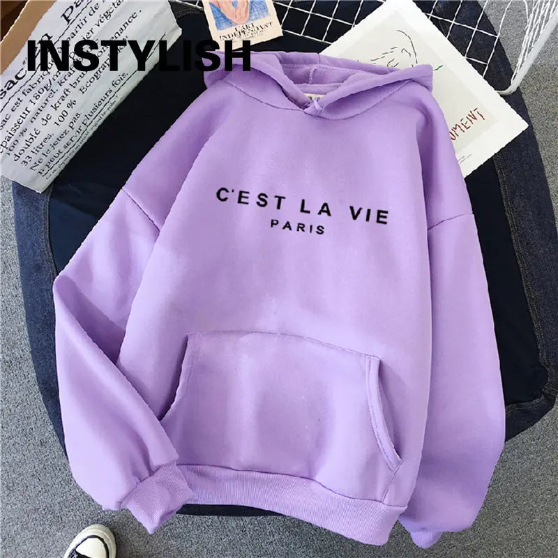 Sudadera con Capucha Estampada para Mujer de INSTYLISH: Estilo Streetwear y Comodidad Unidos 🌸