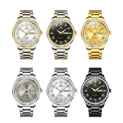 Reloj OLEVS para Hombre: Cuarzo Original, Luminoso, Resistente al Agua.