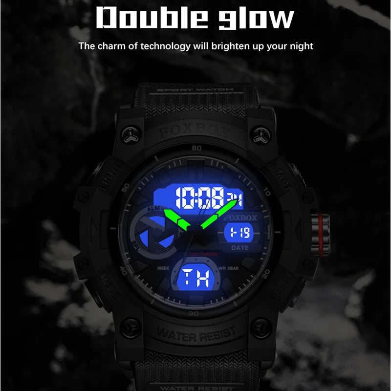 Reloj Deportivo FOXBOX NEW Dual Display Resistente al Agua 🌊