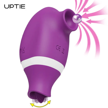 Succionador de Clítoris y Lengua Vibratoria UPTIE: Placer y Estimulación Intensa.