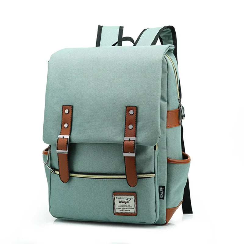 Vintage 16 inch Laptop Backpack Women Canvas Bags Men canvas Travel Leisure Backpacks Retro Casual Bag School Bags For Teenagers