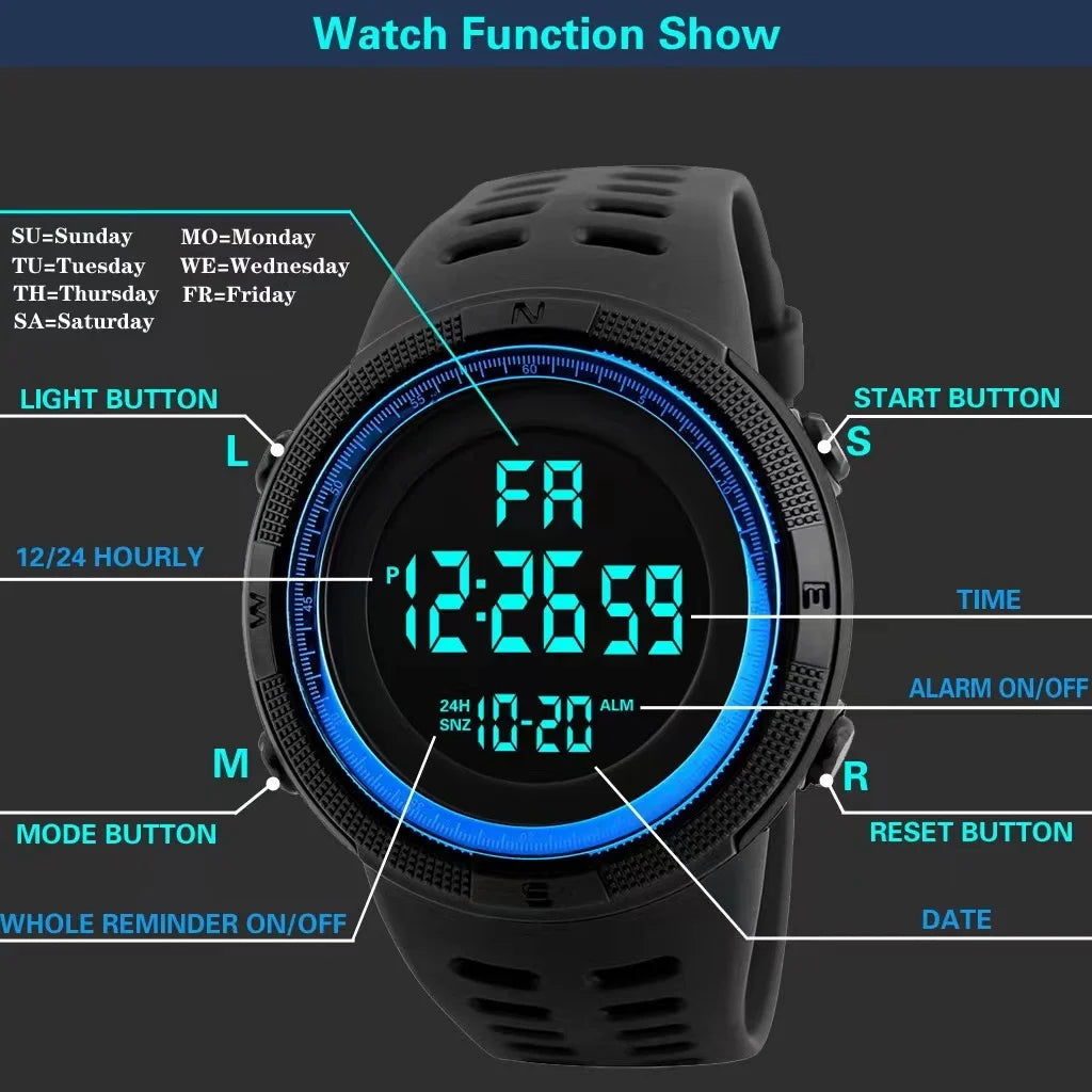 Reloj Digital Multifuncional Retro de DUTRIEUX