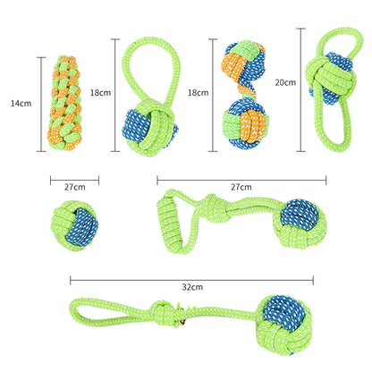 Juguetes Interactivos de Cuerda y Pelota para Perros - SHENGMEIYU