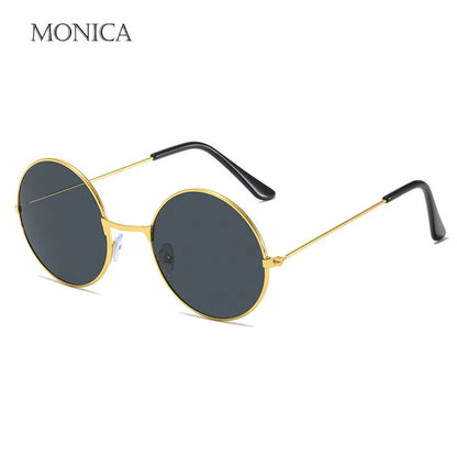 Retro Vintage Punk Sunglasses For Men Women Popular Fishing Leisure Round Metal Sun Glasses Fashion Sunglasses UV400