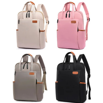 Waterproof Women Business Backpack Fashion Oxford Student School Backpacks 13.4 Inch Laptop Bag Casual Travel Rucksack Mochila