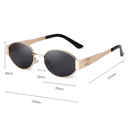 LAURINNY Retro Ovale Sonnenbrille 🌟 Sofortiger Stil und Eleganz! 😎 Holen Sie sie sich jetzt und glänzen Sie mit Stil! 🌞