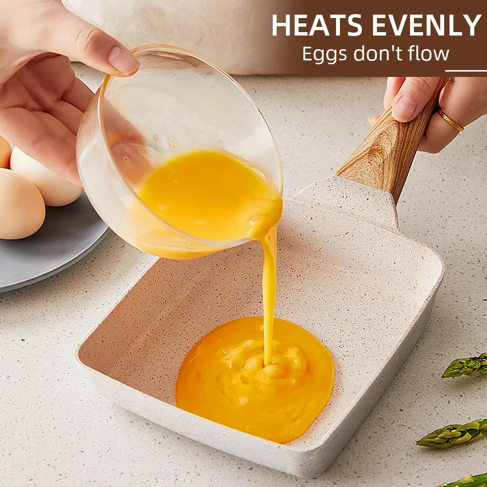 Sartén Omelet de Acero Inoxidable Antiadherente - Cookware Japonés