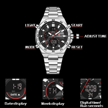 Reloj para Hombres FOXBOX 2024 NEW con Doble Pantalla Digital, Resistente al Agua y Envío Rápido 🌟