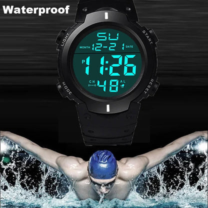 Reloj Deportivo LED Multifuncional de YIKAZE - Resistente al Agua, Cronógrafo, Alarma