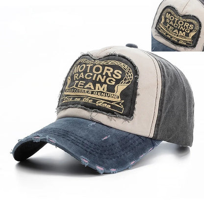 Gorra de Béisbol Dañada de Algodón Lavado BILYCLUB - Protección UV, Ajustable ¡Estilo Hip-Hop Único!